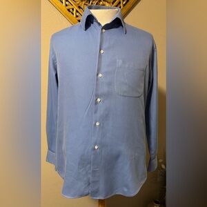 Armani Collezioni Sky Blue Button-Down Long Sleeve Shirt Size 41/16R